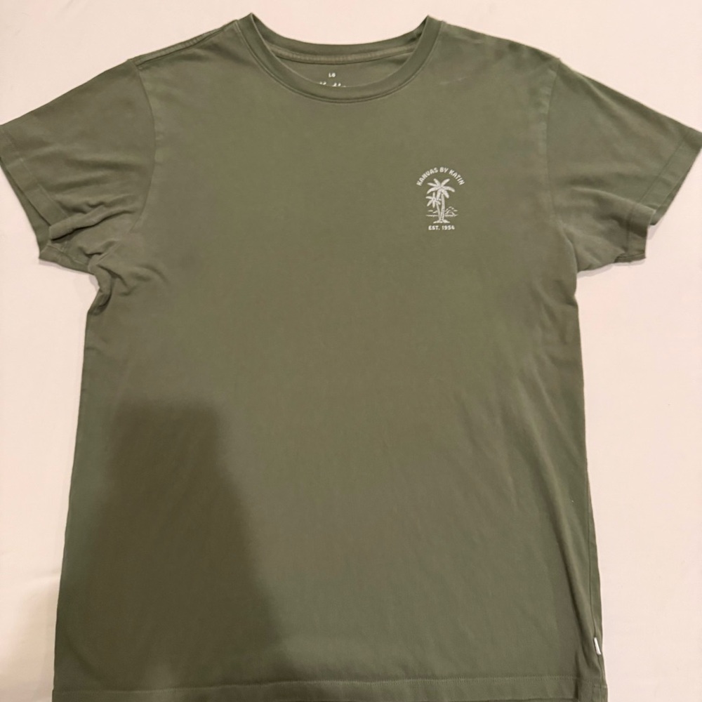 Kanvas by Katin Mens Large Crew Neck Short Sleeve Organic Cotton green